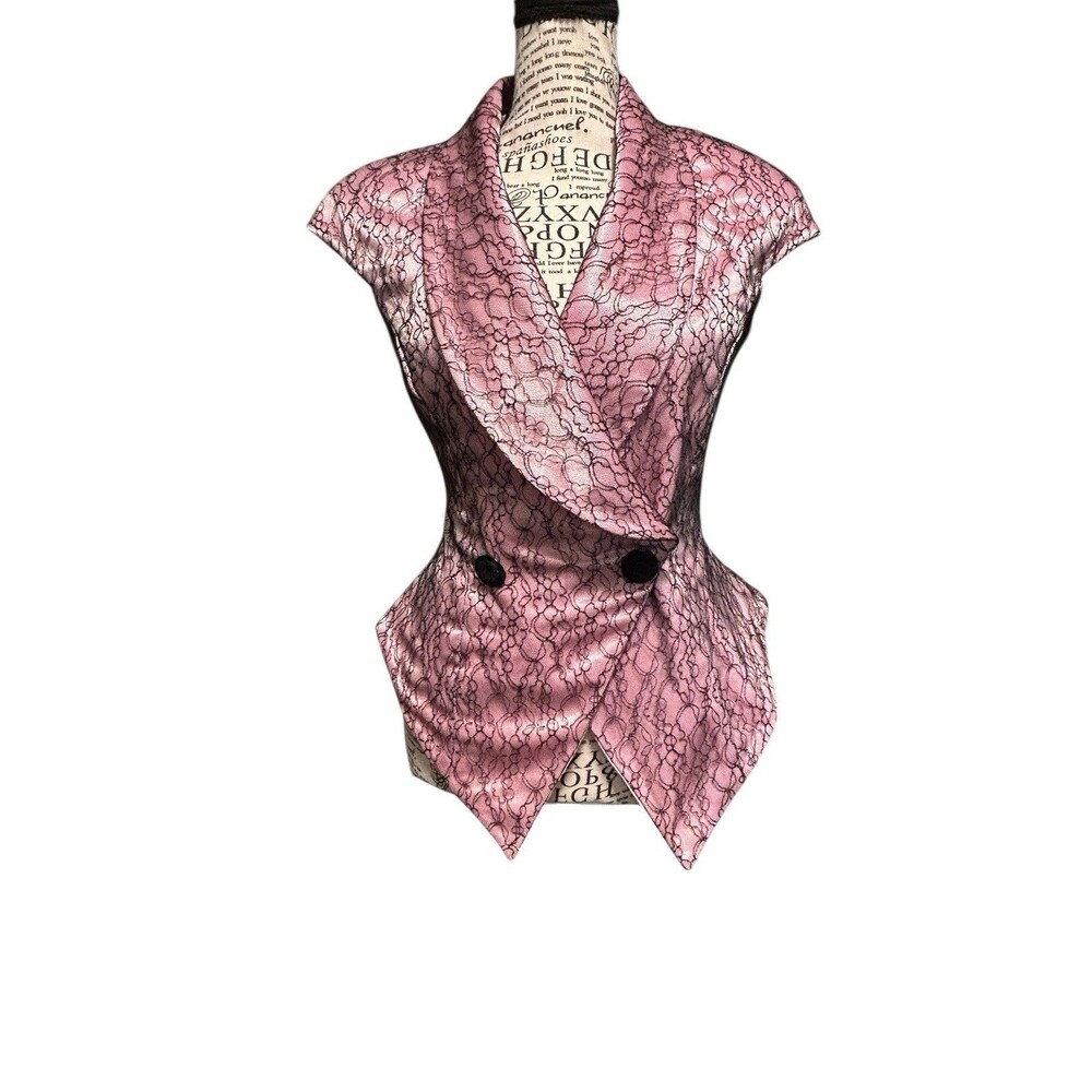 Unbranded Pink/black‎ Lace Latch Hook Small Y2K Whimisgoth Concert Retro Fairy